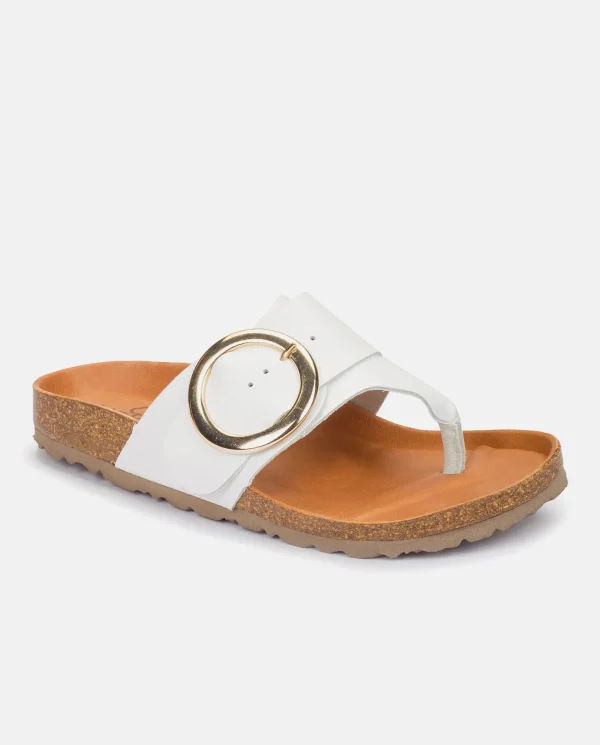 Yokono Sandalia Plana Granada 704 Blanco | Mujer Sandalias Planas