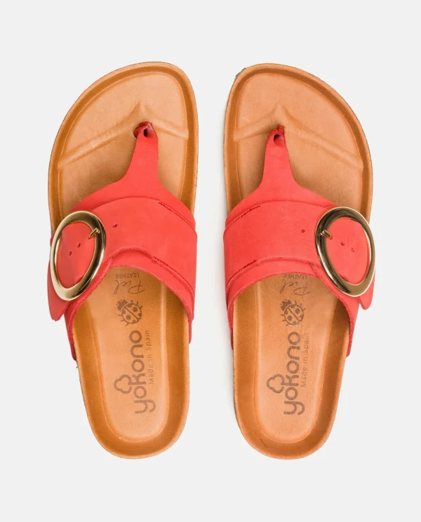 Yokono Sandalia Plana Granada 704 Coral | Mujer Sandalias Planas