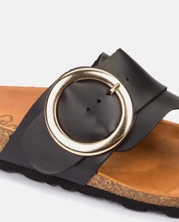 Yokono Sandalia Plana Granada 704 Negro | Mujer Sandalias Planas