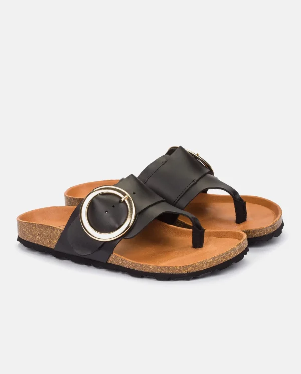 Yokono Sandalia Plana Granada 704 Negro | Mujer Sandalias Planas