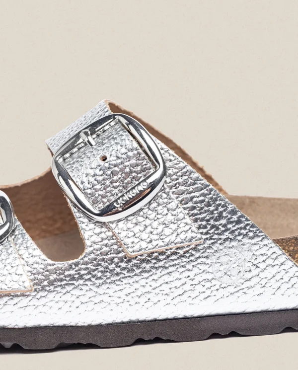 Yokono Sandalia Plana Granada 700 Plata | Mujer Sandalias Planas