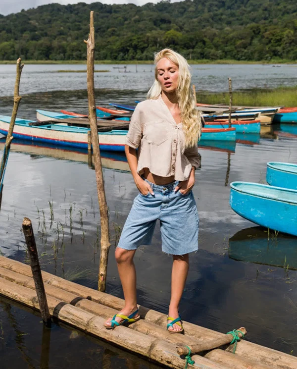 Yokono Sandalia Plana Ibiza 718 Azul | Mujer Sandalias Planas