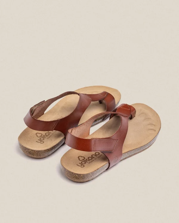 Yokono Sandalia Plana Ibiza 174 Marrón | Mujer Sandalias Planas