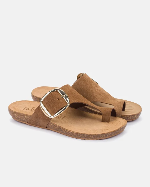 Yokono Sandalia Plana Ibiza 205 Marron | Mujer Sandalias Planas