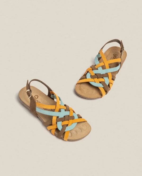 Yokono Sandalia Plana Ibiza 175 Naranja | Mujer Sandalias Planas