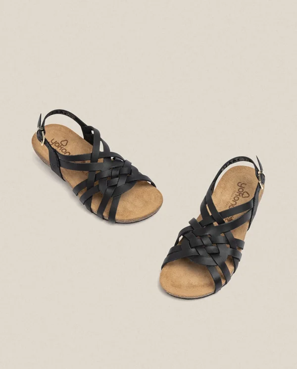 Yokono Sandalia Plana Ibiza 175 Negro | Mujer Sandalias Planas