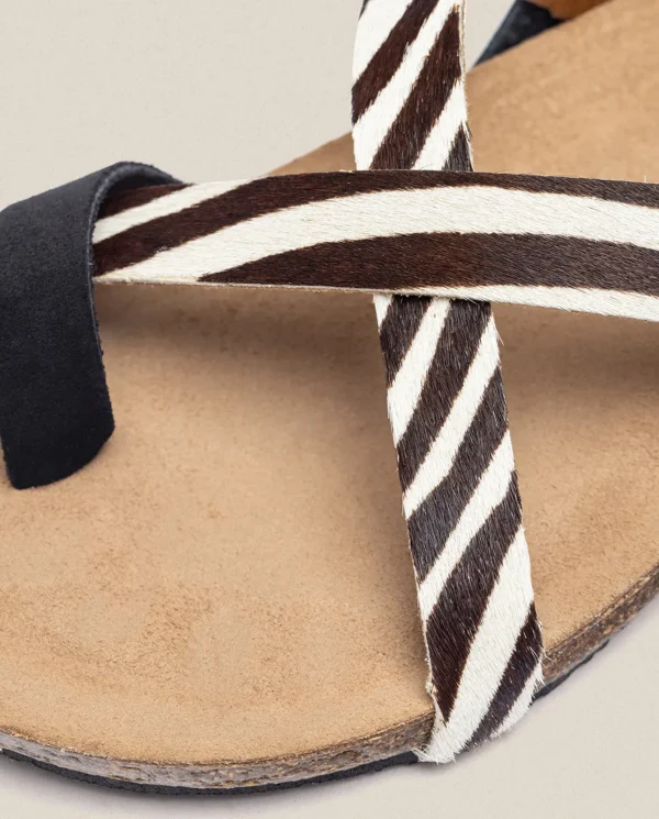 Yokono Sandalia Plana Ibiza 718 Negro | Mujer Sandalias Planas