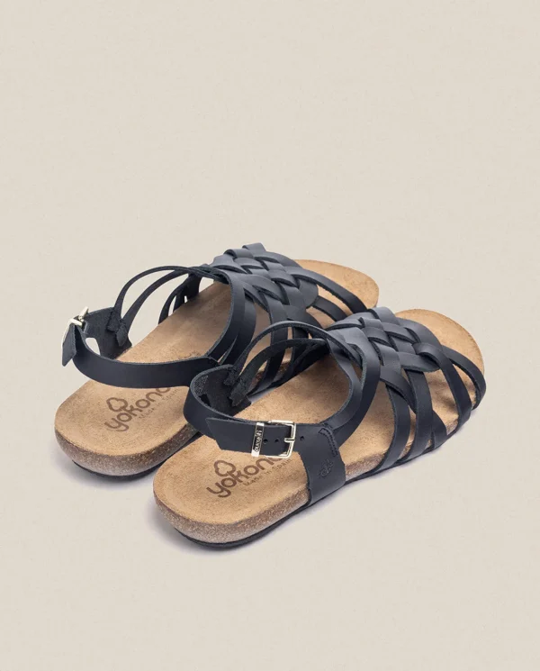 Yokono Sandalia Plana Ibiza 175 Negro | Mujer Sandalias Planas