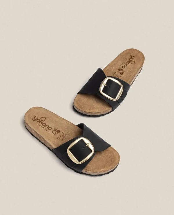 Yokono Sandalia Plana Jerba 114 Negro | Mujer Sandalias Planas