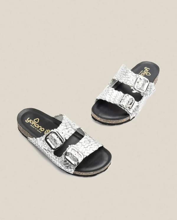 Yokono Sandalia Plana Jerba 143 Plata | Mujer Sandalias Planas