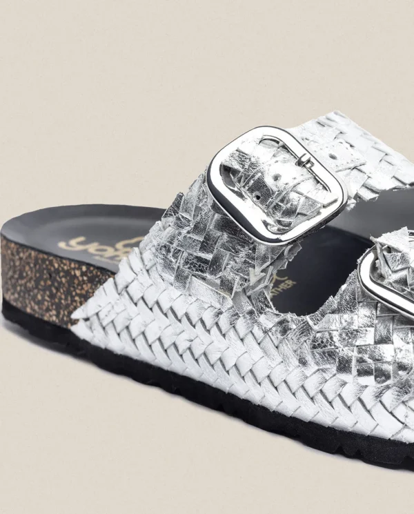 Yokono Sandalia Plana Jerba 143 Plata | Mujer Sandalias Planas