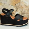 Yokono Sandalia Plana Lanzarote 003 Negro | Mujer Sandalias De Cuña