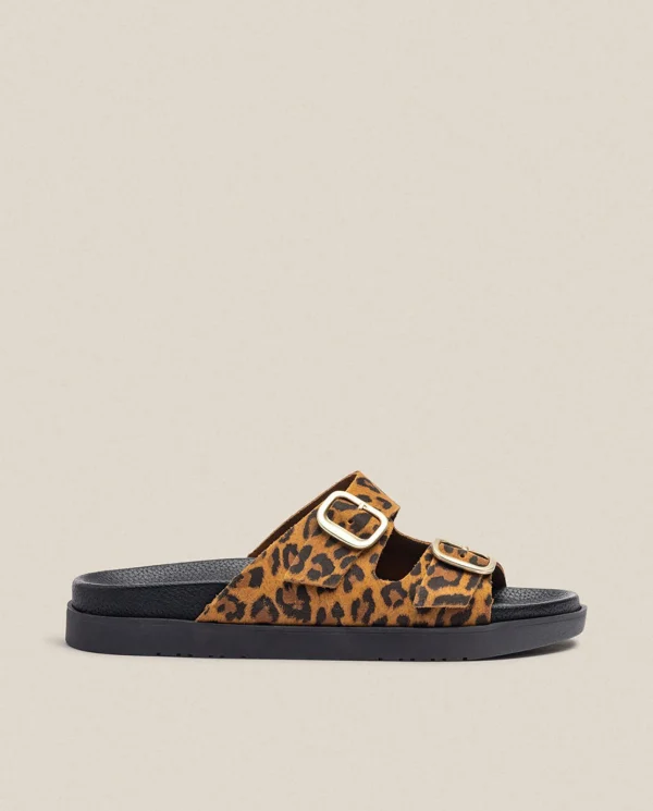 Yokono Sandalia Plana Morena 700 Leopardo | Mujer Sandalias Planas
