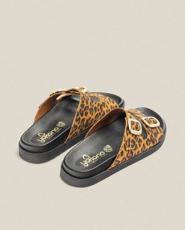 Yokono Sandalia Plana Morena 700 Leopardo | Mujer Sandalias Planas