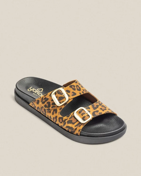 Yokono Sandalia Plana Morena 700 Leopardo | Mujer Sandalias Planas