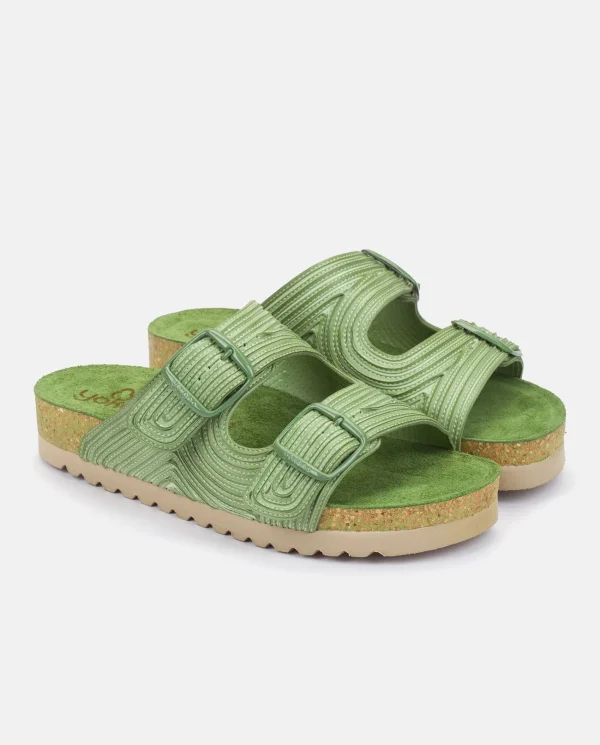 Yokono Sandalia Plana Noja 003 Verde | Mujer Sandalias Planas