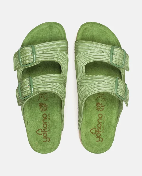 Yokono Sandalia Plana Noja 003 Verde | Mujer Sandalias Planas