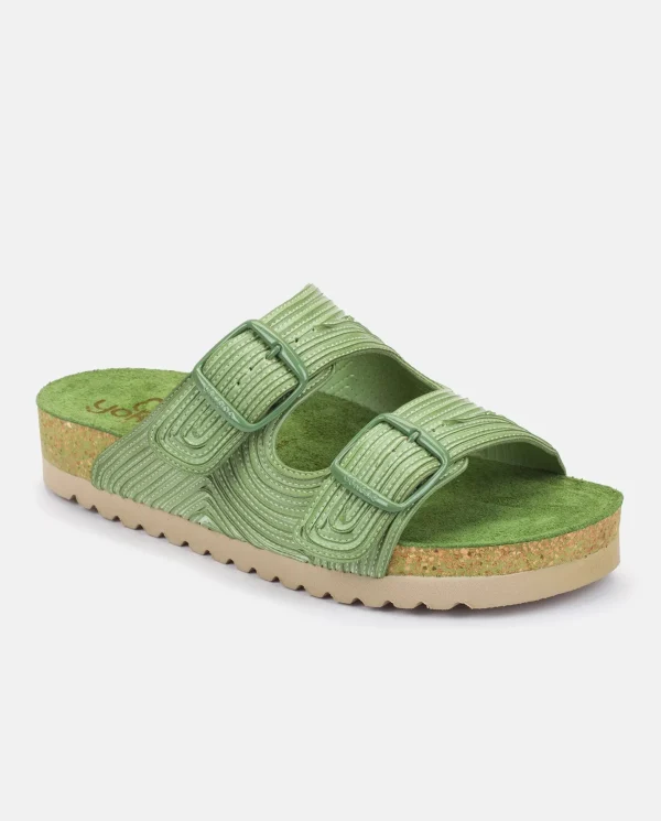 Yokono Sandalia Plana Noja 003 Verde | Mujer Sandalias Planas