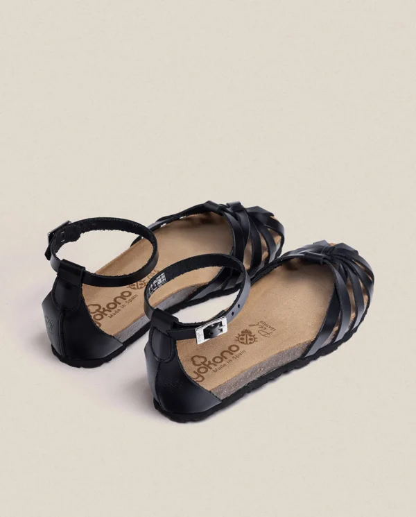 Yokono Sandalia Plana Villa 011 Negro | Mujer Sandalias Planas