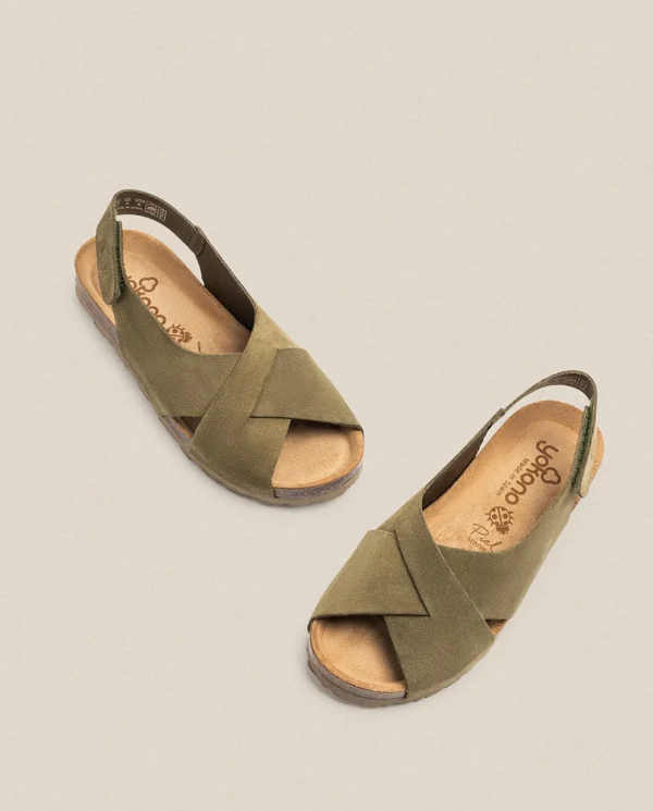 Yokono Sandalia Plana Villa 175 Verde | Mujer Sandalias Planas