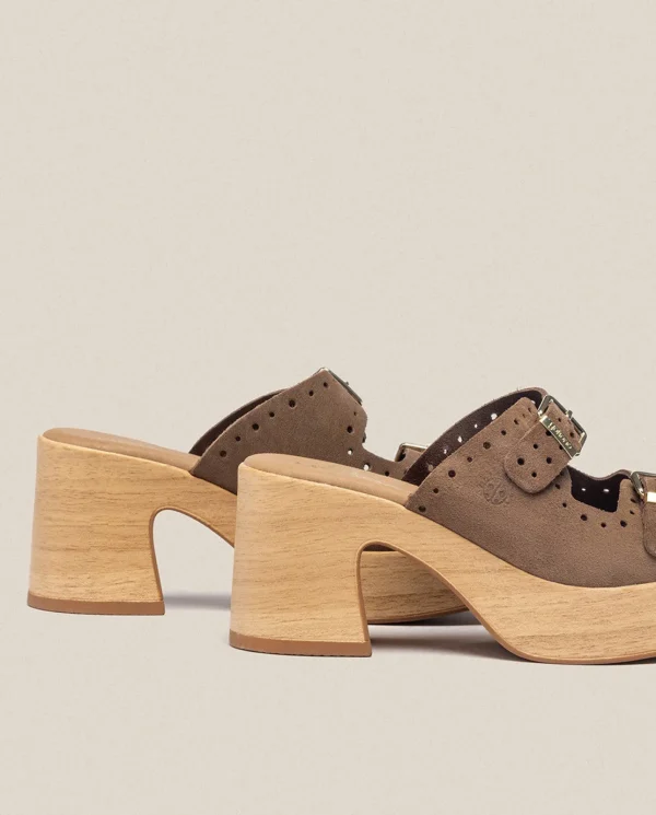 Yokono Sandalia Tacón Bonai 003 Marrón | Mujer Sandalias De Tacón