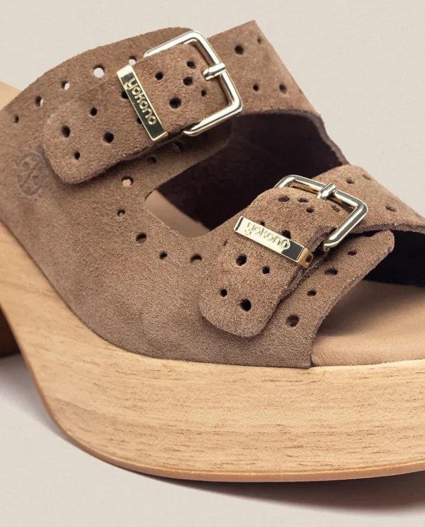 Yokono Sandalia Tacón Bonai 003 Marrón | Mujer Sandalias De Tacón