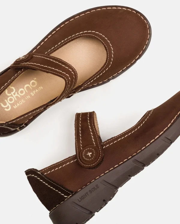 Yokono Zapato Plano Olba 005 Marron | Mujer Zapatos