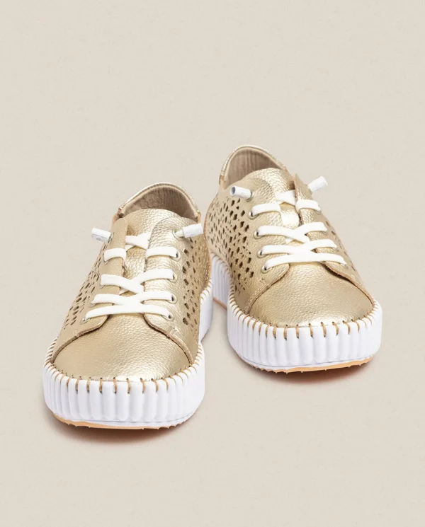 Yokono Zapato Plano Sintra 002 Dorado | Mujer Zapatos | Deportivos